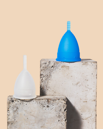 Lunette menstrual cup duo pack.